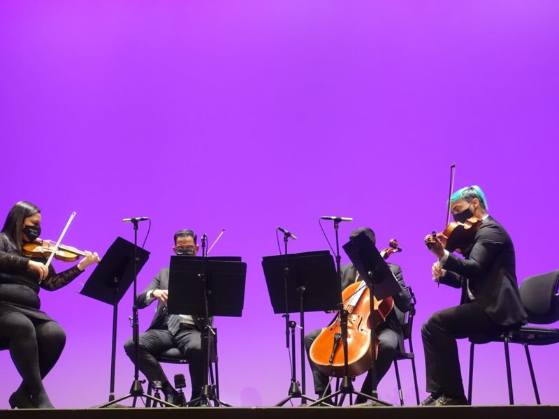 Cuarteto Artes Orquesta de Cámara del Teatro Municipal de Santiago realizó destacada presentación en el Teatro Regional Cervantes