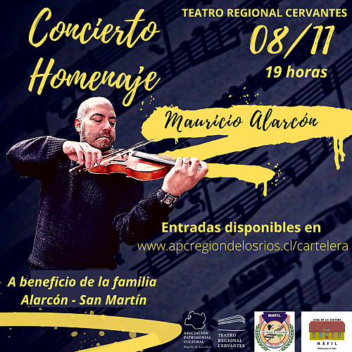 Concierto: Homenaje Póstumo a Claudio Alarcón, destacado músico valdiviano