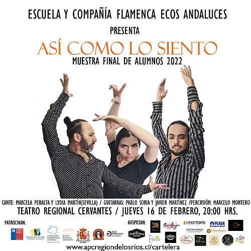 Ecos Andaluces: “Así Como Lo Siento” en el Teatro Regional Cervantes de Valdivia