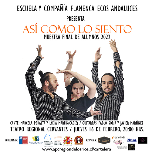 Ecos Andaluces: “Así Como Lo Siento” en el Teatro Regional Cervantes de Valdivia