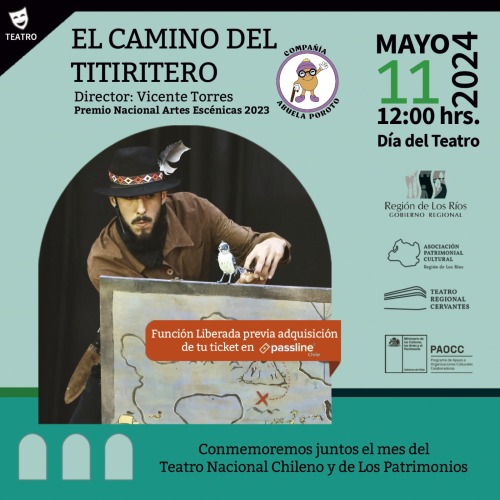 “El Camino del Titiritero” en el Teatro Regional Cervantes de Valdivia