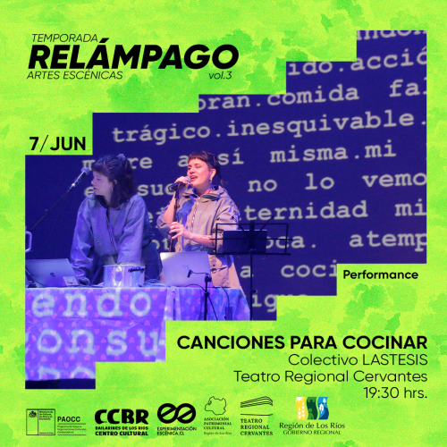 Temporada Relámpago: Canciones para Cocinar en el Teatro Regional Cervantes