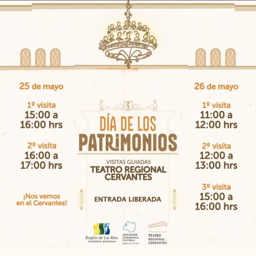 “Día de Los Patrimonios”: Visitas guiadas al Teatro Regional Cervantes
