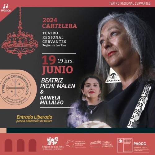 Beatriz Pichi Malen en el Teatro Regional Cervantes de Valdivia